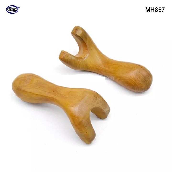Dụng Cụ Mát xa MH857 HAHANCO Cổ, vai, mắt, mũi, mặt, kiểu thái bằng gỗ thơm