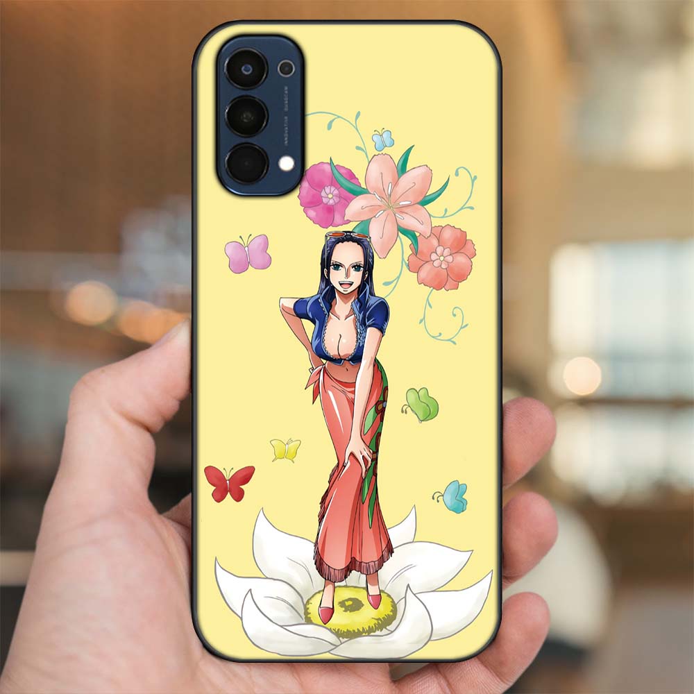 Ốp lưng Oppo Reno 4 viền đen in hình Nico Robin One Piece Đảo Hải Tặc