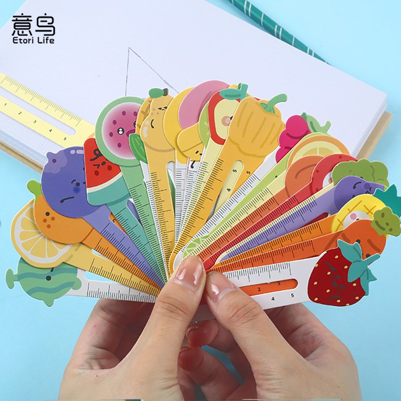 Set 30 Thẻ Đánh Dấu Trang Sách Hình Trái Cây Dễ Thương