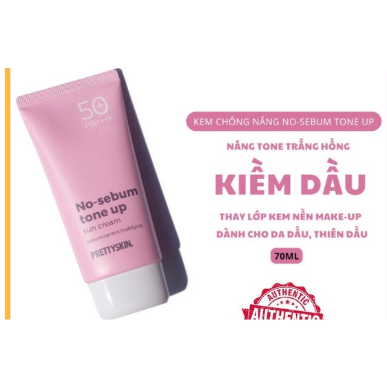 Kem Chống Nắng Nâng Tone Pretty Skin cho da dầu