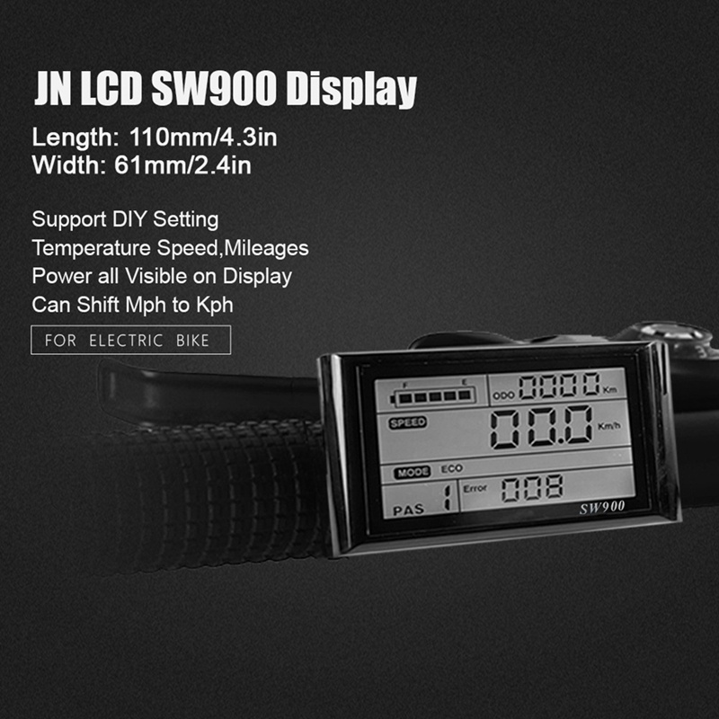 Bộ Điều Khiển / Cài Đặt Màn Hình LCD Ebike SW900 24-72V