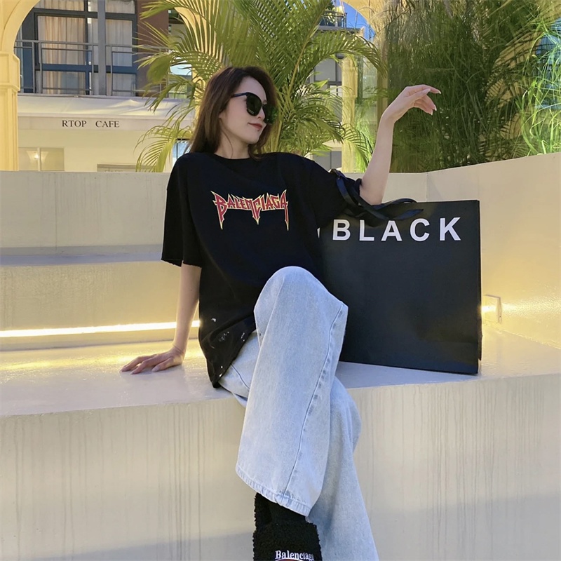 Áo Thun Ba-len88 Tay Ngắn Dáng Rộng In logo Tia Chớp Sáng Tạo Chất Lượng Cao Phù Hợp Với Đường Phố Xgmfgnv