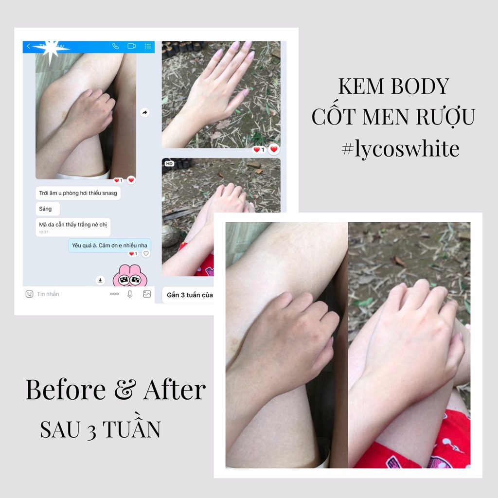 Kem Body Cốt Men Rươ.u Lycos White