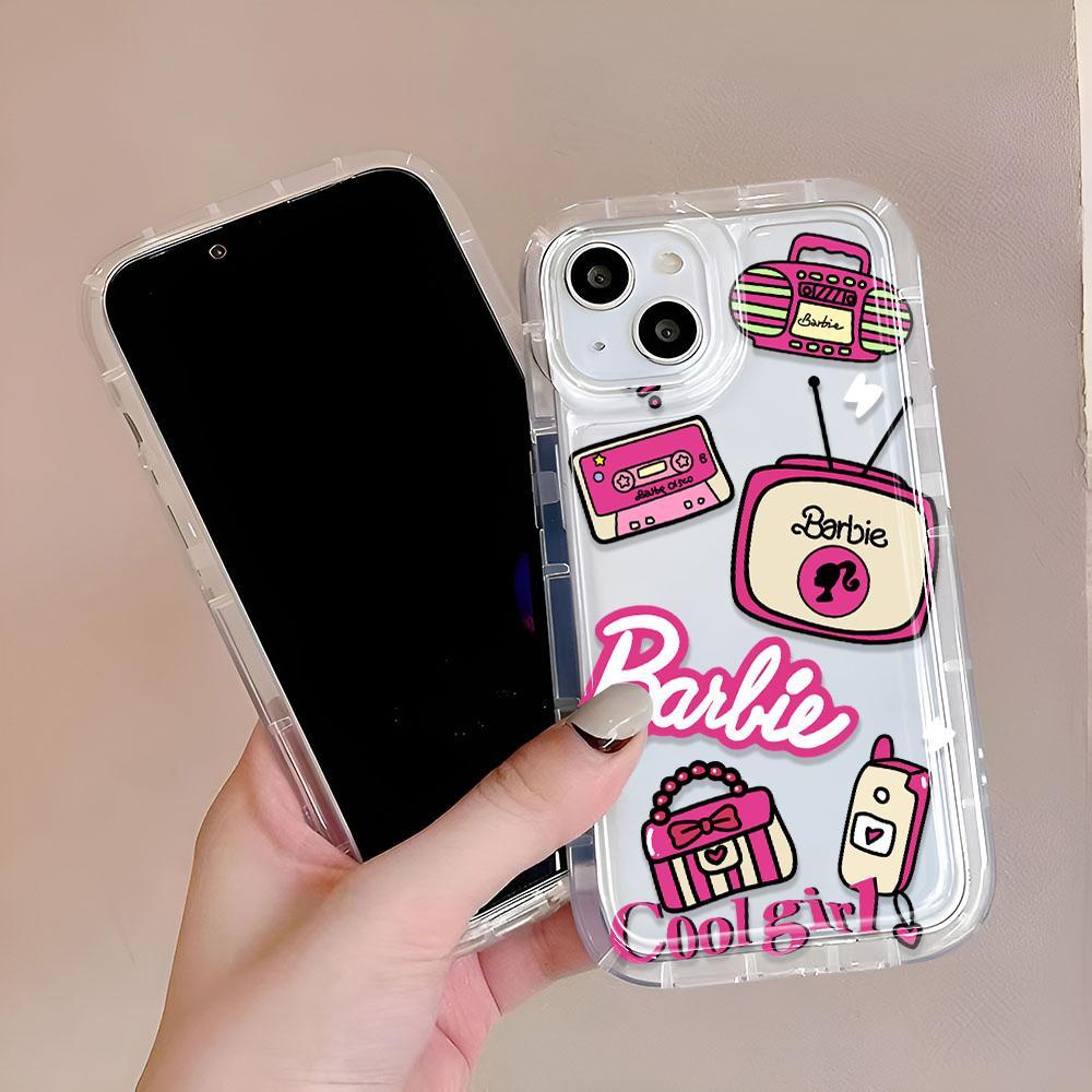Ốp Điện Thoại In Hình Búp Bê Barbie Cho iphone 14promax 11 13 12 7Plus XR X XS Max