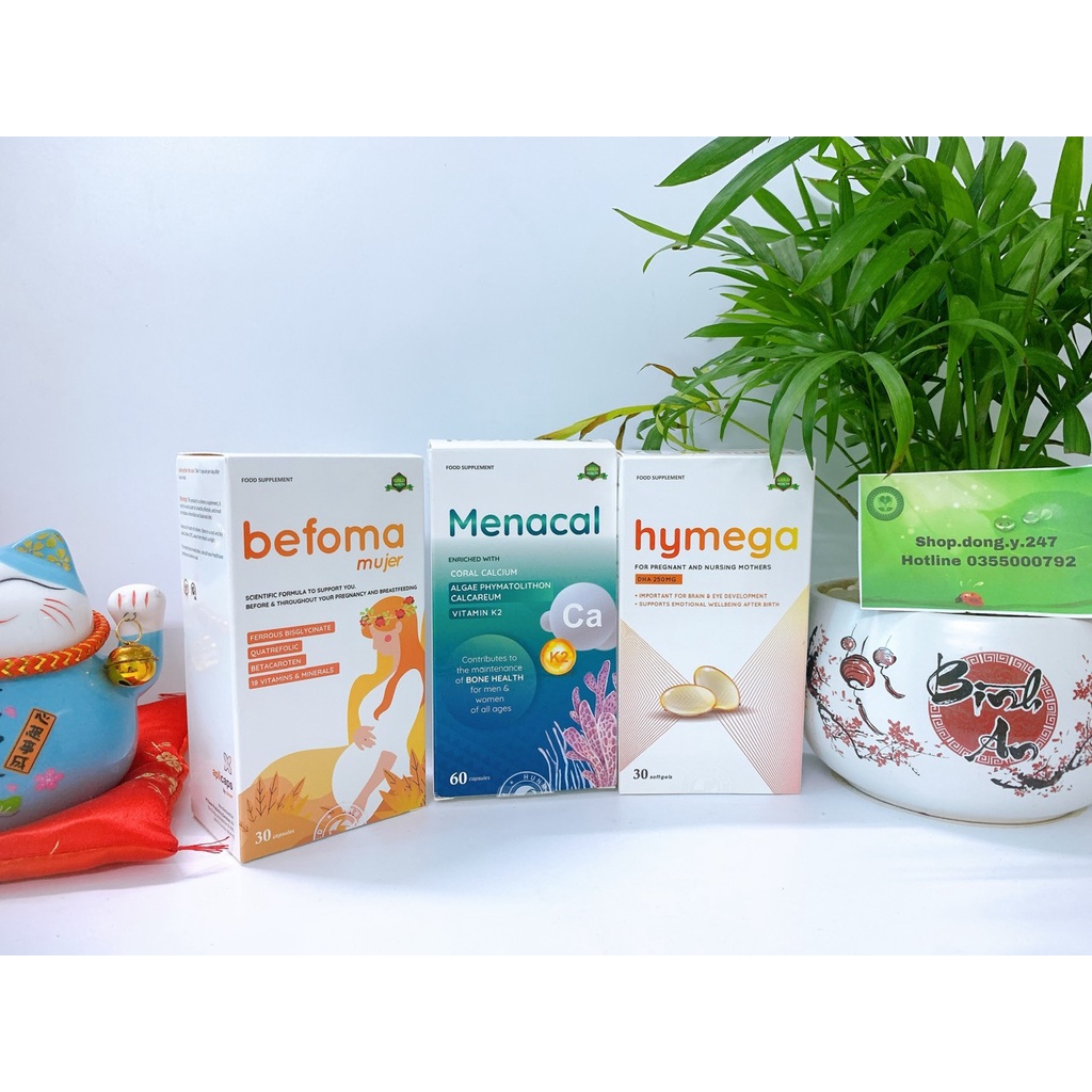 Sắt Befoma Hunmed - Bổ sung Sắt, acid folic và vitamin khoáng chất cho mẹ bầu hộp 30 viên