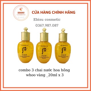  combo 3 chai Nước Hoa Hồng Whoo Gongjnhyang Balancervàng 20ml_EBISU COSMETICS 
