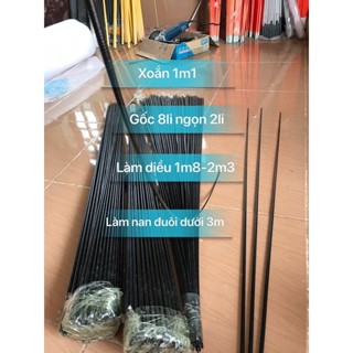 Nan cacbon xoắn 80cm - 95 - 1m1 - 1m25 - 1m4 - Loại Vip làm diều