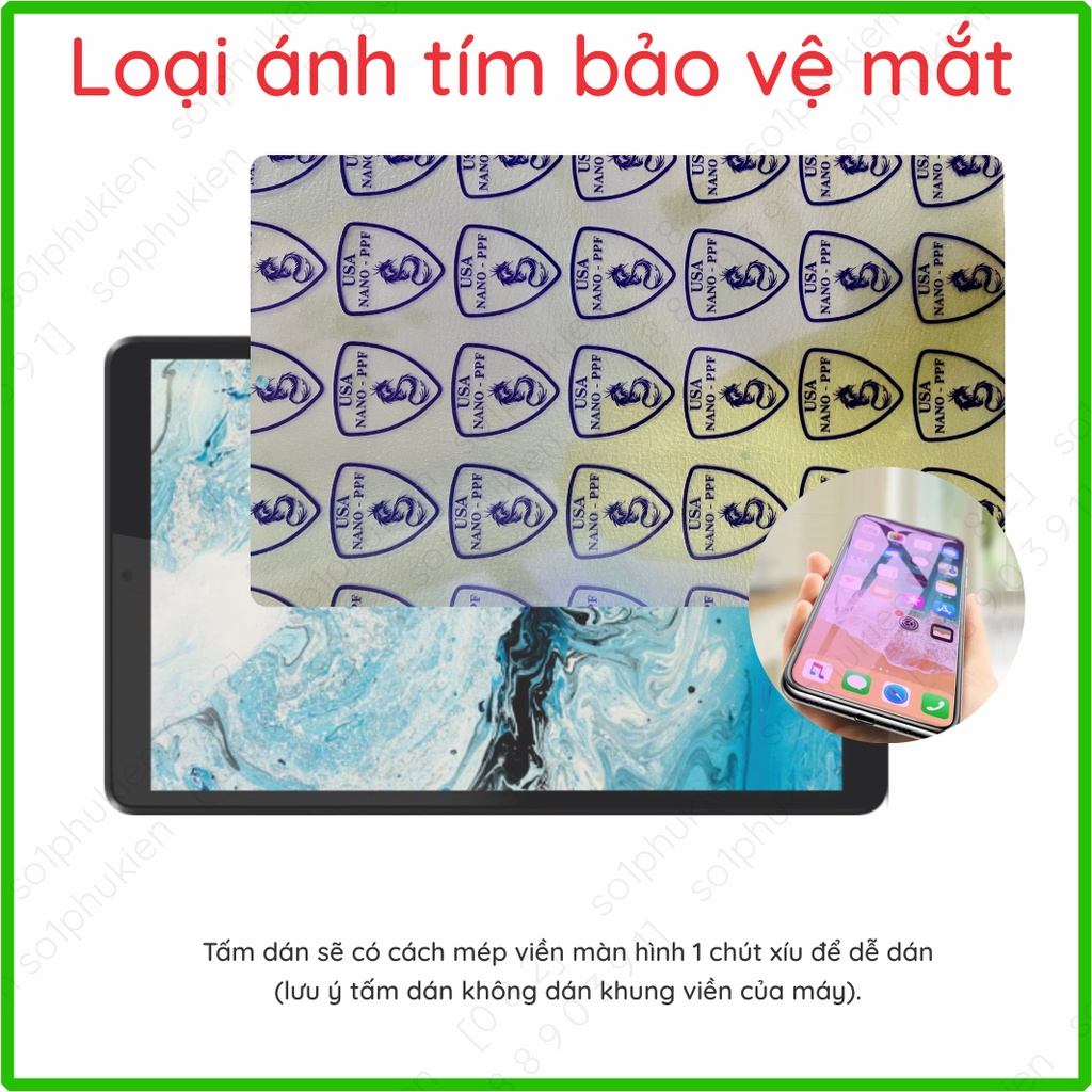 Dán cường lực LENOVO Tab Miix 3/ Smart Tab M8 loại nano trong, nhám chống vân tay, bảo vệ mắt, chống nhìn trộm