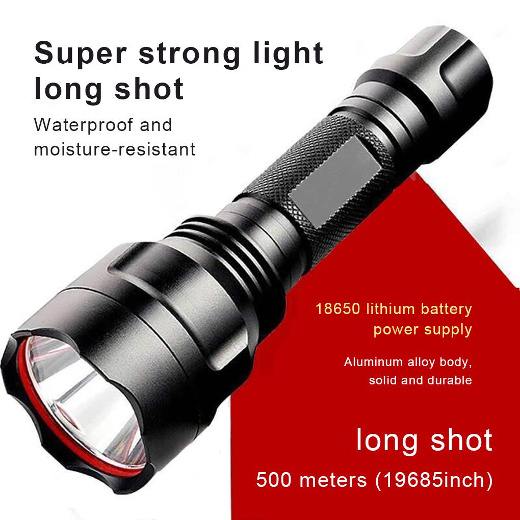 Đèn Pin C8 Công Suất Cao Bằng Hợp Kim Nhôm Có Thể Sạc Lại Tiện Dụng