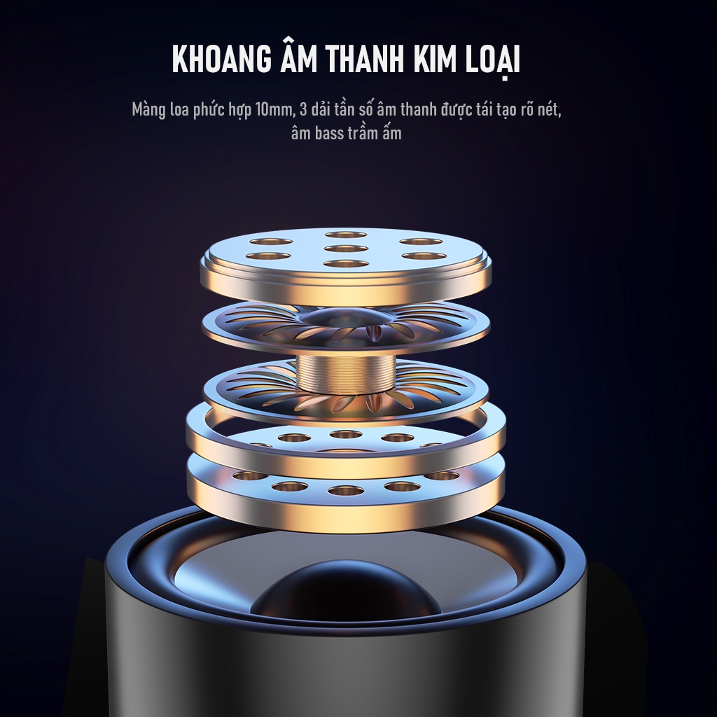 Tai Nghe Nhét Tai Có Dây ROBOT RE240S Cổng Kết Nối Jack AUX 3.5mm Âm Thanh Sắc Nét Trung Thực