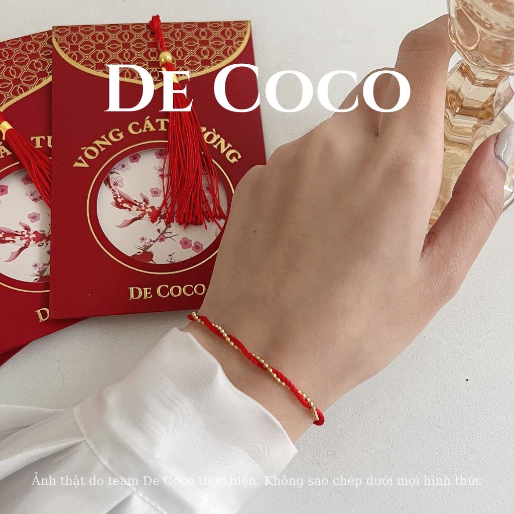Vòng tay sợi chỉ đỏ may mắn Cát Tường De Coco