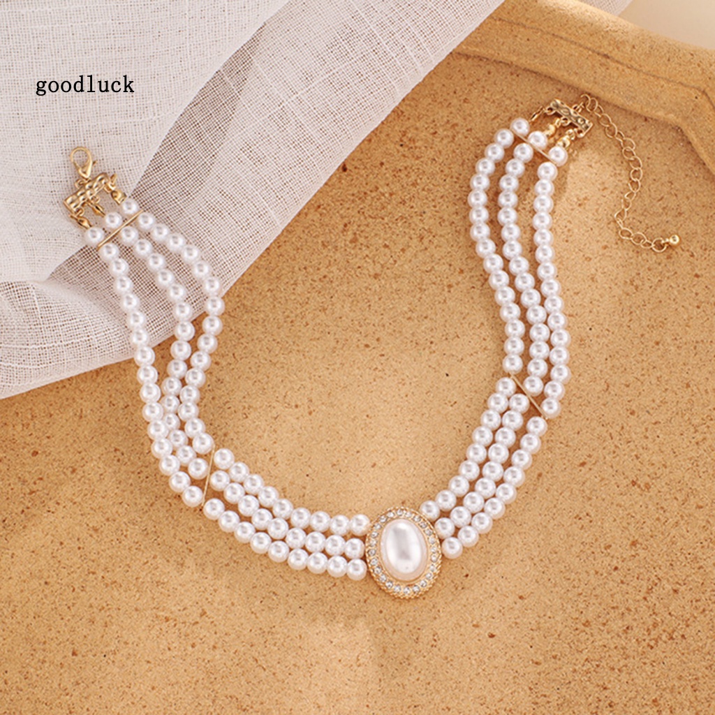 Chúc Mừng Năm Mới| Vòng cổ Đính Ngọc Trai Nhân Tạo Phong Cách Vintage