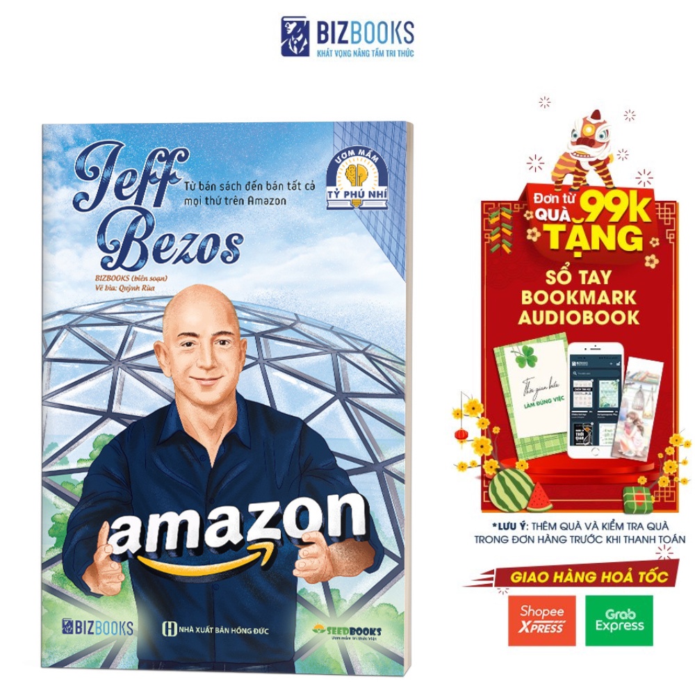 Sách - Jeff Bezos - Từ bán sách đến bán tất cả mọi thứ trên Amazon - Bộ Ươm mầm tỷ phú nhí Bizbooks