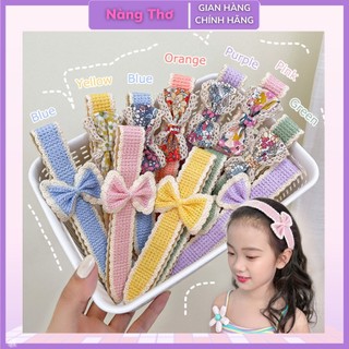 Cài tóc dán cho bé đính nơ phong cách HÀN QUỐC siêu đáng yêu