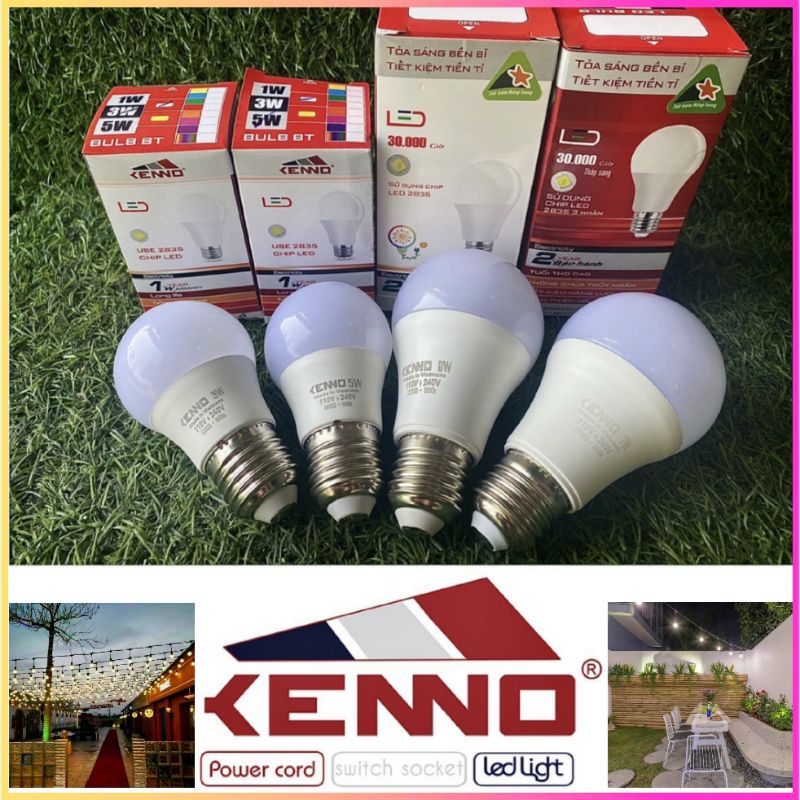 Bóng đèn Led kín nước, đui vặn E27 dùng Chiếu sáng và Trang trí, công suất 1W, 3W, 5W, 7W, 9W