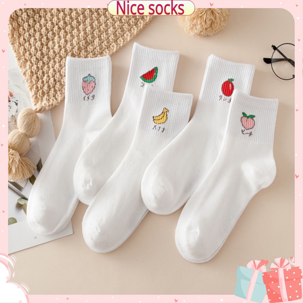 Tất Cổ Cao Nữ, Vớ Nữ Cổ Cao Phong Cách Trẻ Trung Vải Cotton Mềm Mịn