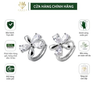 Khuyên tai bạc ý s925 hoa 5 cánh nhỏ tươi g1644 - aroch jewelry
