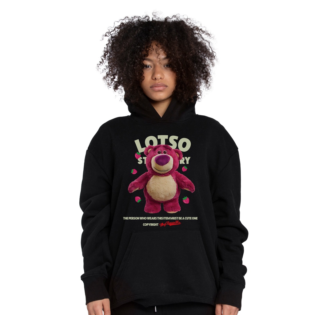 Áo hoodie gấu dâu Lotso 001 nam nữ UNISEX