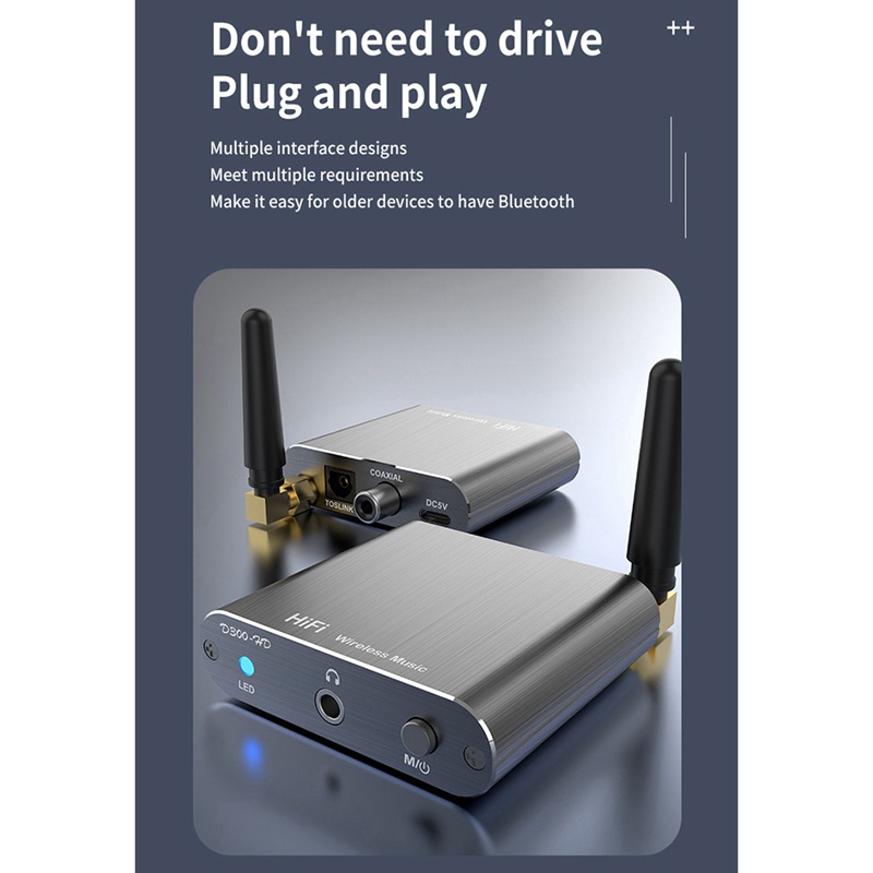 Thiết Bị Nhận Tín Hiệu Không Dây APTX-HD Bluetooth 5.2 HiFi Hỗ Trợ Khuếch Đại Âm Thanh