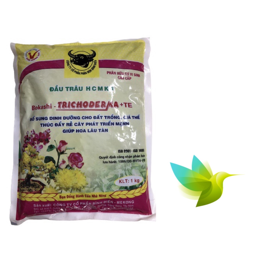 Phân Bón Hữu Cơ Vi Sinh Cao Cấp Đầu Trâu HCMK7 Bokashi - Trichoderma + TE - #152A# 1kg