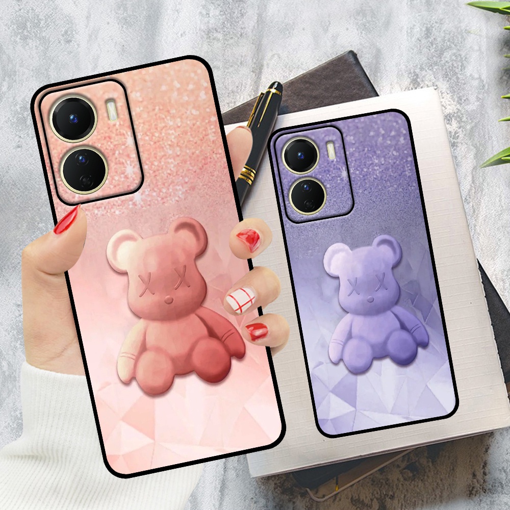 Ốp Vivo Y16 in hình Bearbrick dễ thương siêu đáng yêu