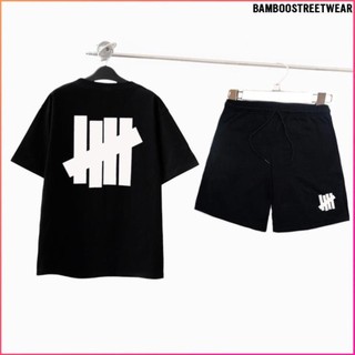 Bộ thể thao nam nữ undefeated sx bamboo bộ quần áo thun unisex undefeated