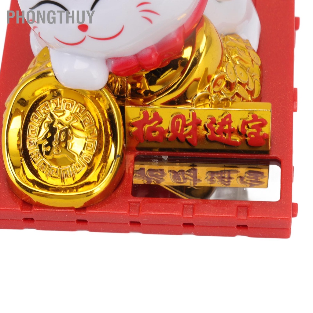 Mèo Thần Tài Vẫy Tay Sử Dụng Năng Lượng Mặt Trời Mang Lại May Mắn Tài Lộc Trang Trí Nhà Cửa / Văn Phòng