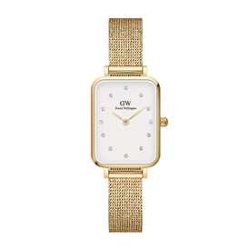 Đồng hồ Nữ Daniel Wellington Quadro Lumine Pressed Evergold - Đồng hồ DW Hàng Chính Hãng Full Box 20x26 mm