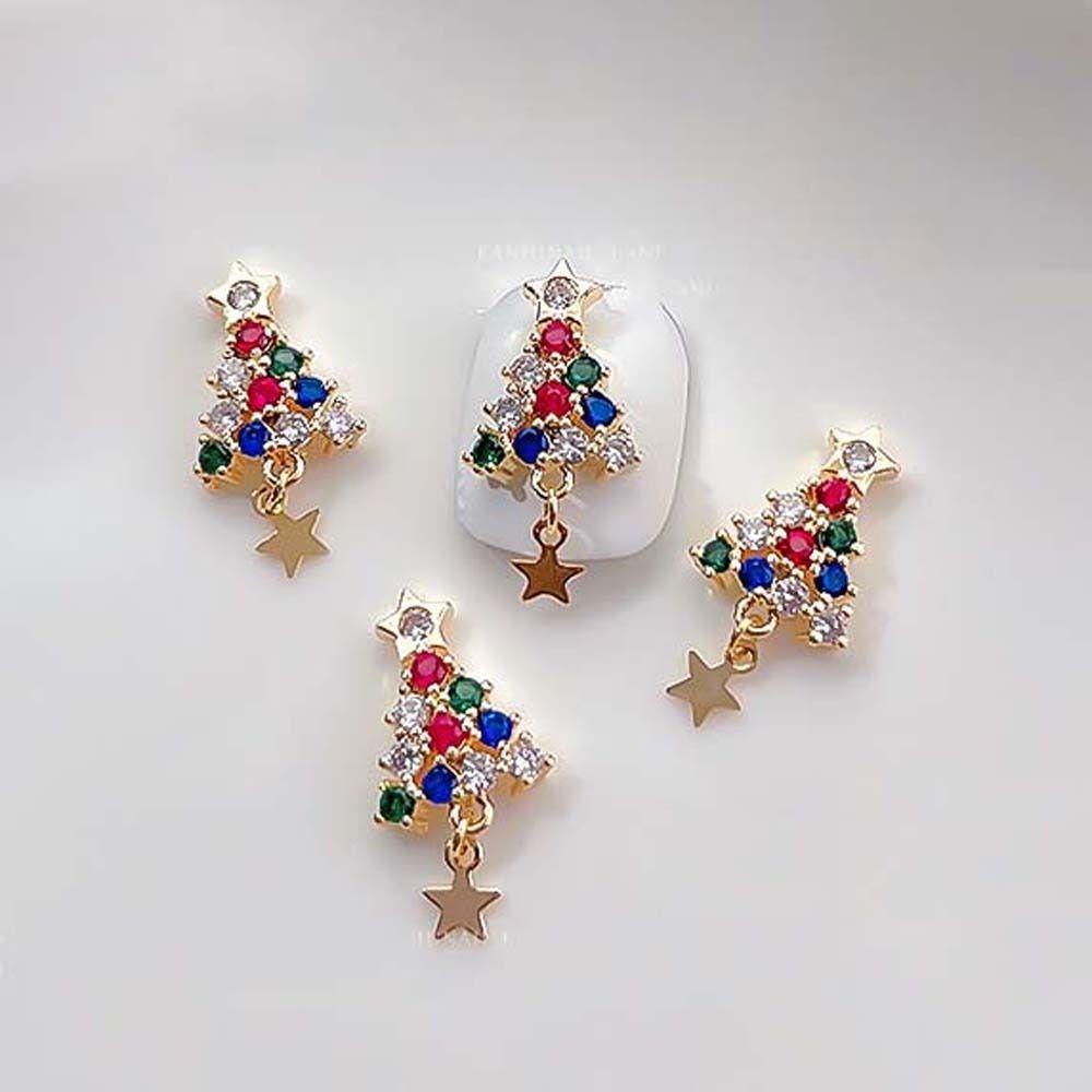 Phụ Kiện Trang Trí Móng Tay 3D Hình Tuần Lộc Giáng Sinh Thời Trang Cho Nữ