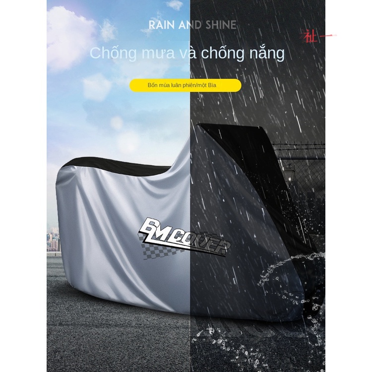 Tấm Phủ Xe Máy / Xe Hơi Chống Mưa / Bụi Bẩn Dày Dặn Kiểu Mới Tiện Dụng Ốp