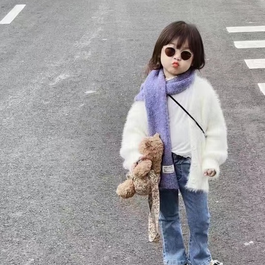Áo Khoác Cardigan Len Dệt Kim Dày Mềm Mại Dáng Dài Phong Cách Hàn Quốc Thời Trang Thu Đông 2023