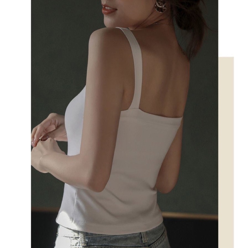 Áo Croptop Sát Nách Cổ Vuông Thời Trang Mùa Hè