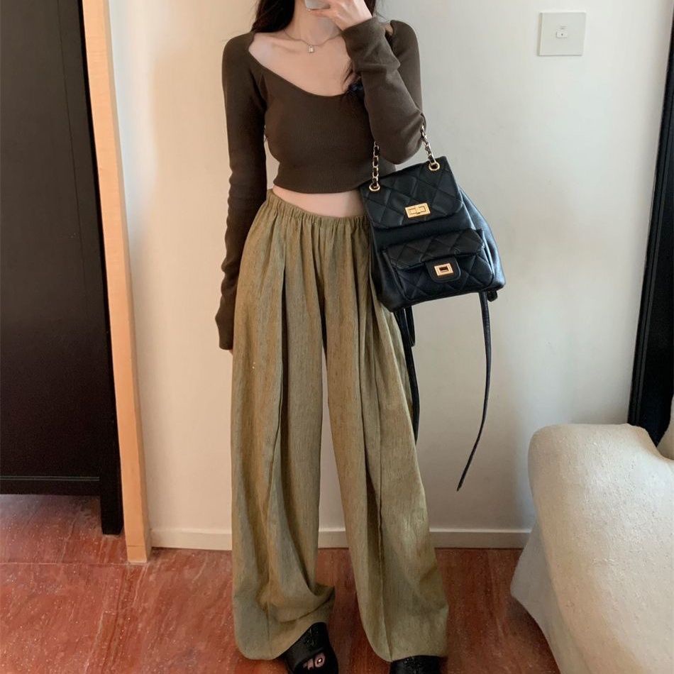 Áo thun COZOKC tay dài dáng ngắn thời trang Hàn Quốc quyến rũ cho nữ