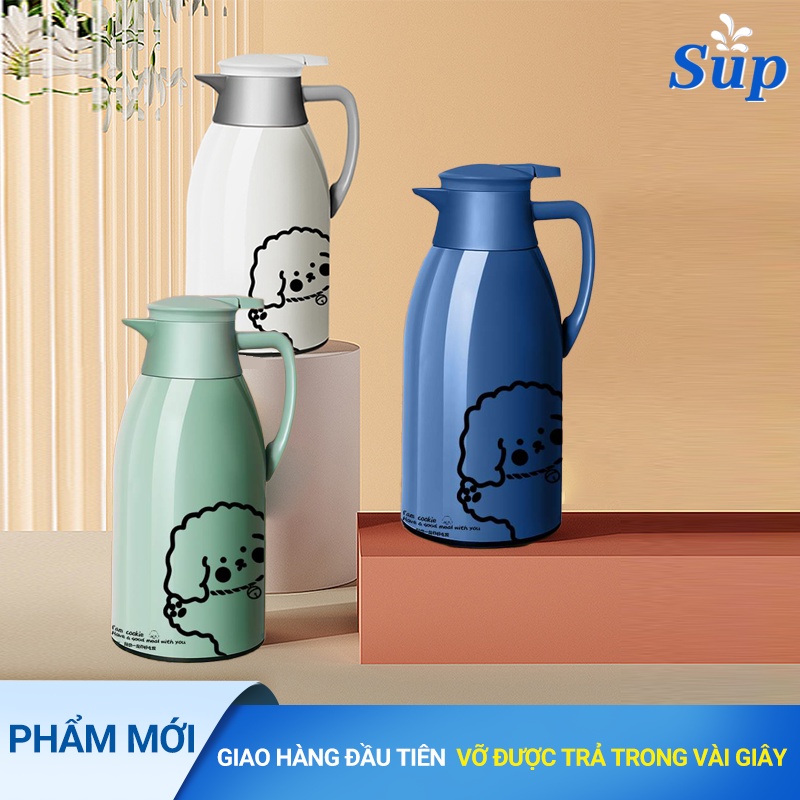 Bình Đựng Nước Nóng Giữ Nhiệt Dung Tích Lớn Dễ Thương