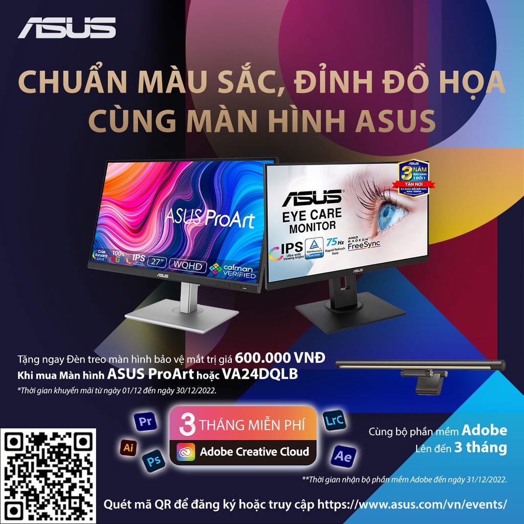 Màn Hình Chuyên Nghiệp ASUS ProArt PA278QV 27" IPS WQHD 100% sRGB 100% Rec. 709