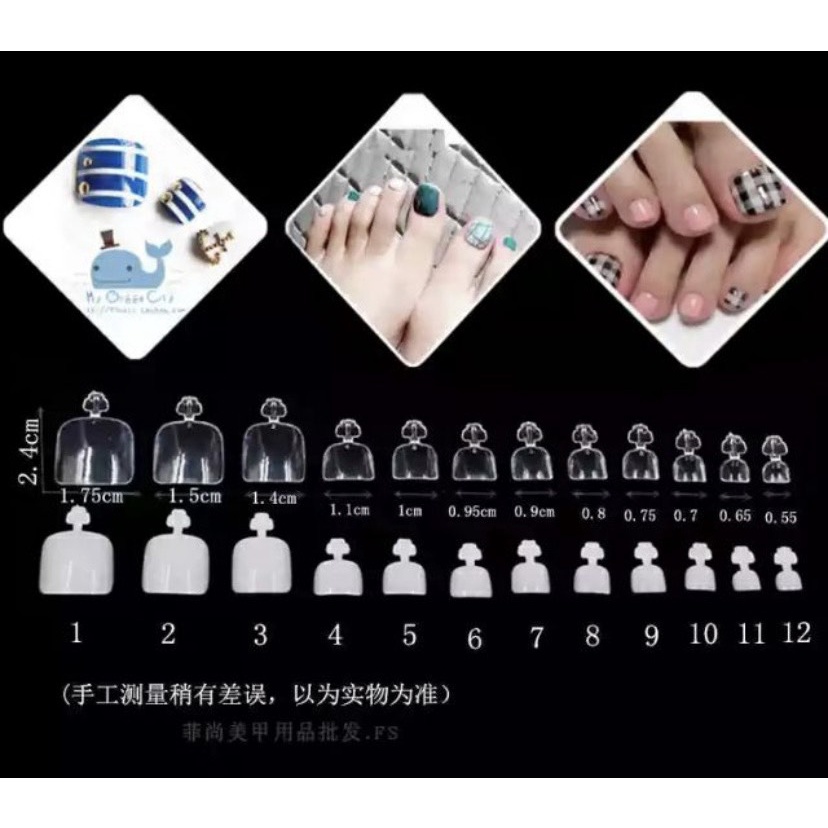 X5 Móng chân giả giá rẻ kèm keo dũa