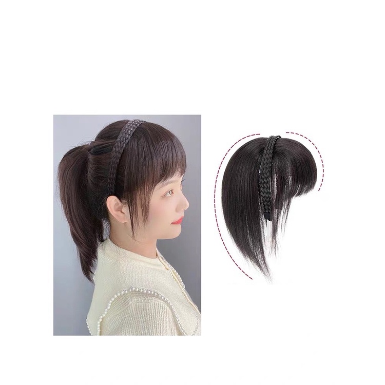 Tóc giả bờm tết mái che hói siêu xinh Hàn Quốc