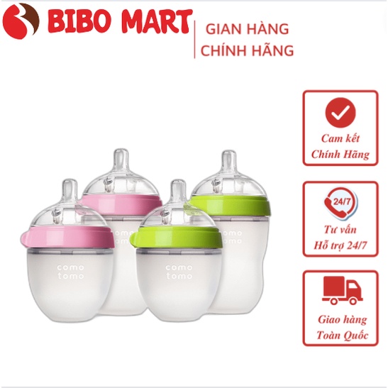 🍄🍄CHÍNH HÃNG🍄🍄 Bình sữa,núm ti Comotomo 100% Silicon Cao Cấp🍄TẶNG TAY CẦM🍄