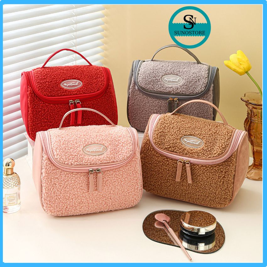 Túi Đựng Mỹ Phẩm Đồ Trang Điểm Size Lớn Cao Cấp Kiểu Hàn Quốc Siêu Xinh Dễ Thương Đựng Được Nhiều Đồ TMP08