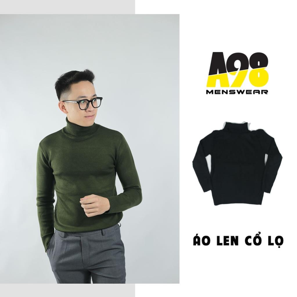 Áo len nam cổ lọ A98 chất len mềm mịn co dãn kiểu dáng ôm body Hàn Quốc giữ ấm cực tốt dễ phối các loại áo khoác 👑