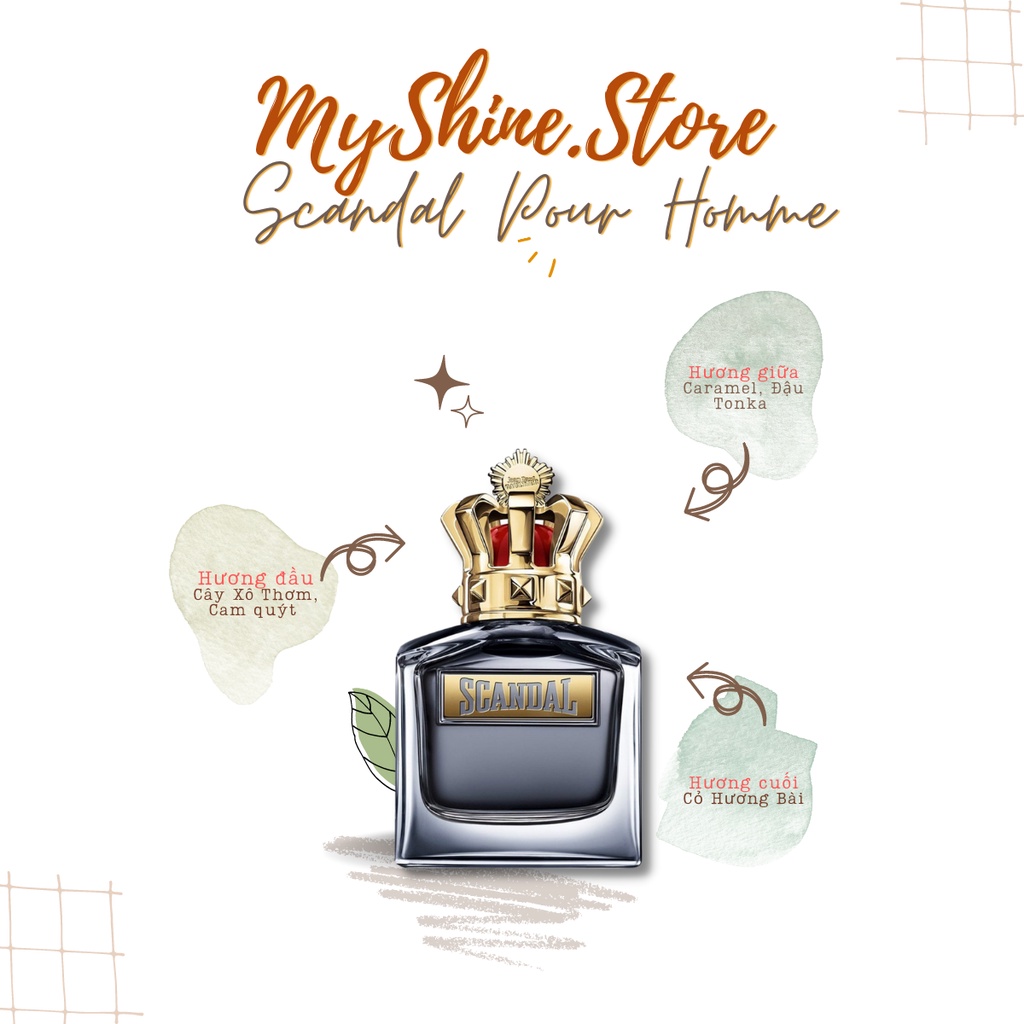 Nước Hoa Nam Jean Paul Gaultier Scandal Pour Homme Nồng Độ EDT Dung Tích 100ml - MyShine.Store
