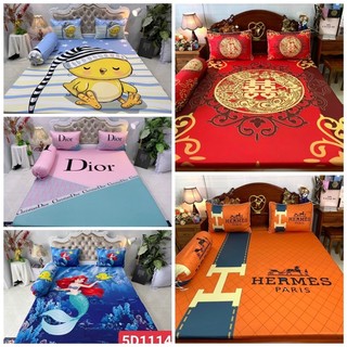 Bộ drap thun ý 5D dành cho nệm 5-15cm không chăn