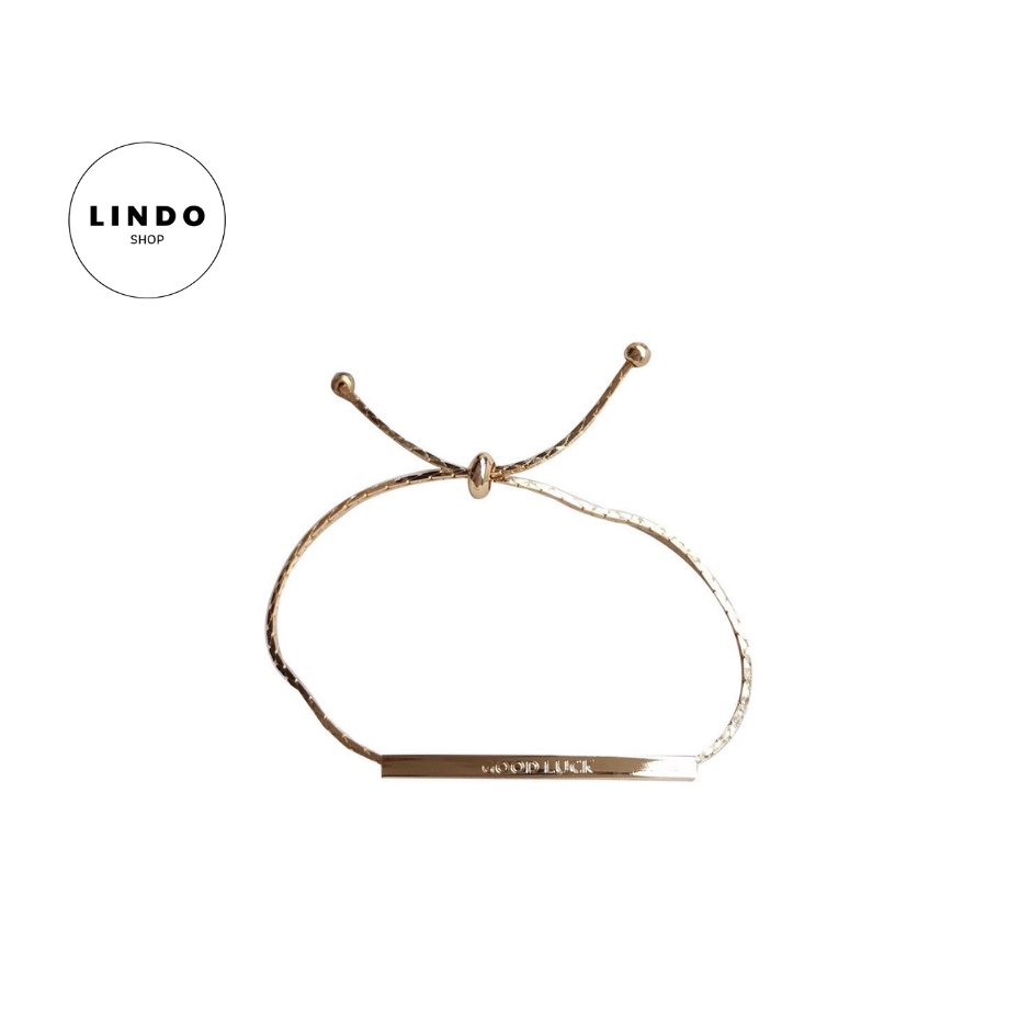 Vòng tay nữ Gold có dây rút điều chỉnh kích thước LINDO