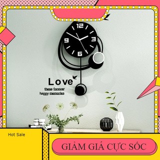 Đồng hồ treo tường quả lắc cl042 🕘🕘🕘 - sang trọng & hiện đại - kích thước: 30x52, 40x72 cm