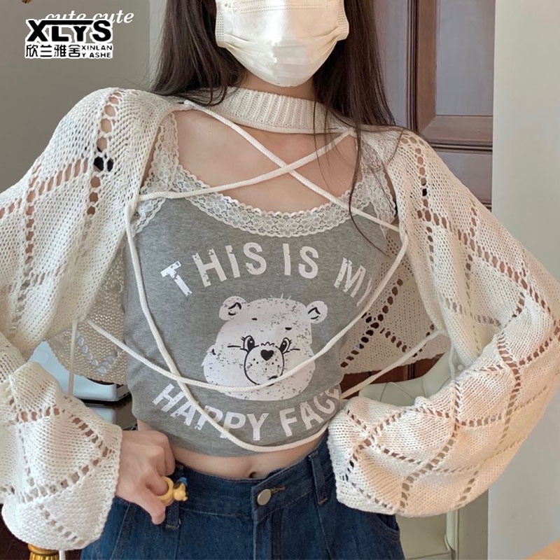 Áo khoác kiểu XINLANYASHE dáng rộng phong cách Hàn Quốc thời trang dành cho nữ