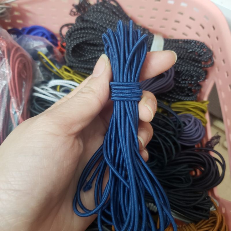 Dây chun tròn co giãn làm dây buộc tóc,phụ liệu hànmade size 2_3mm