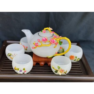 Bộ Ấm Trà Đá Ngọc xanh siêu đẹp