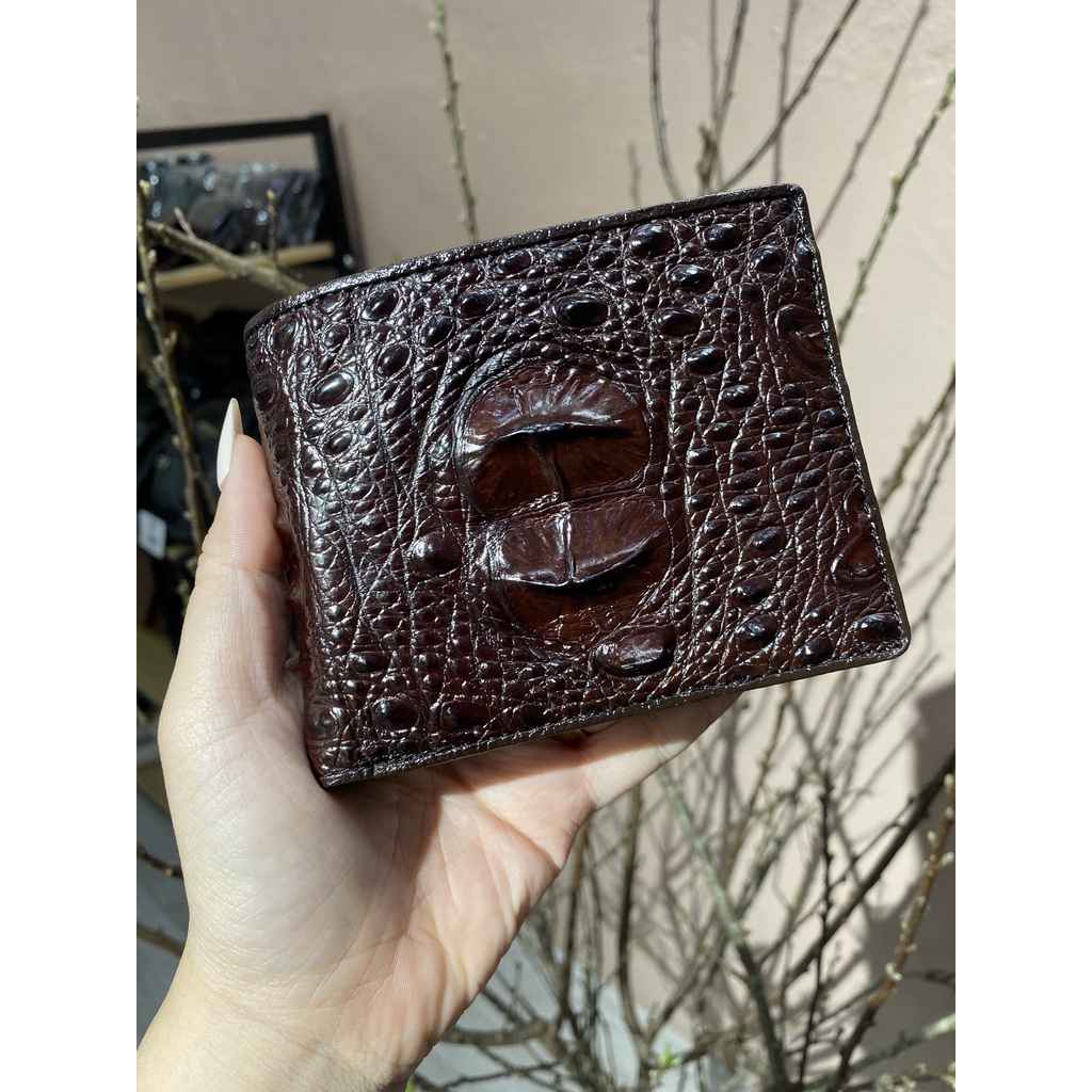 Ví Nam Da Cá Sấu Thật kèm Hộp