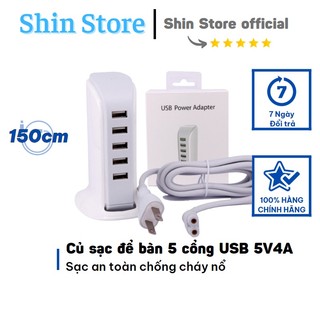 Ổ cắm điện đa năng, sạc đa năng, củ sạc để bàn 5 cổng usb-c 5v4a.