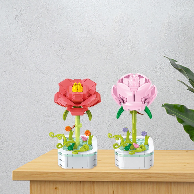 Bộ Đồ Chơi Lắp Ráp Chậu Hoa Diy Dành Cho Trẻ Em
